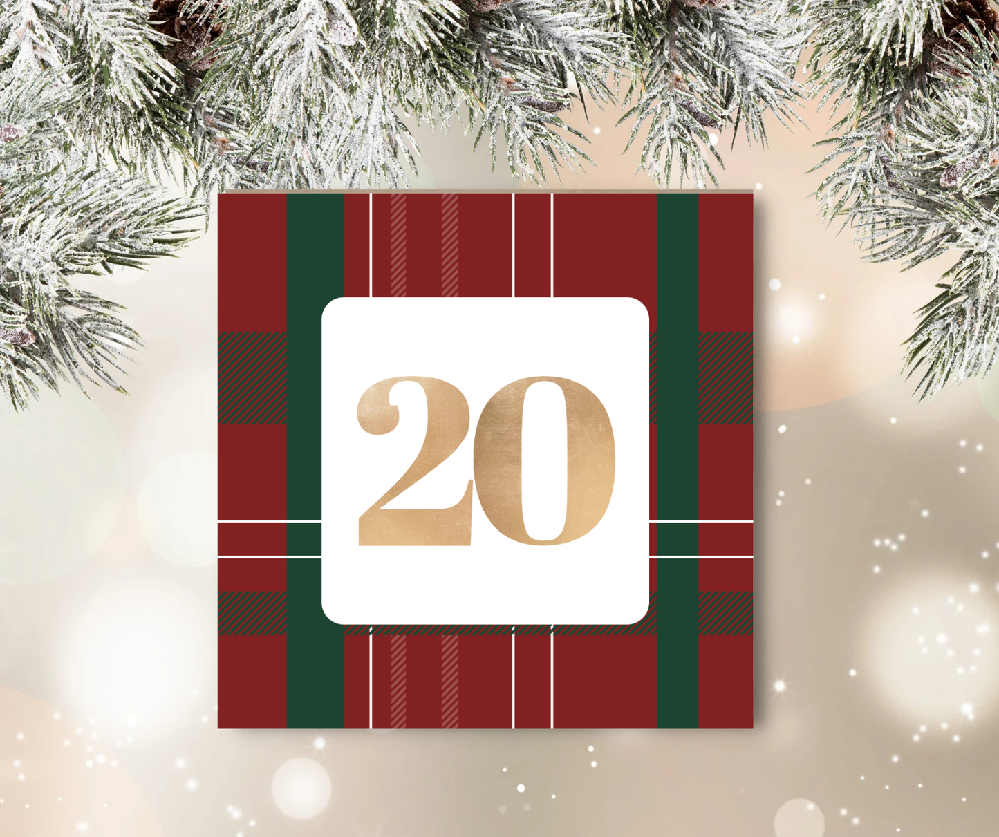 Printable Advent Calendar Numbers 1–25 | Christmas Countdown Stickers | Digital Download