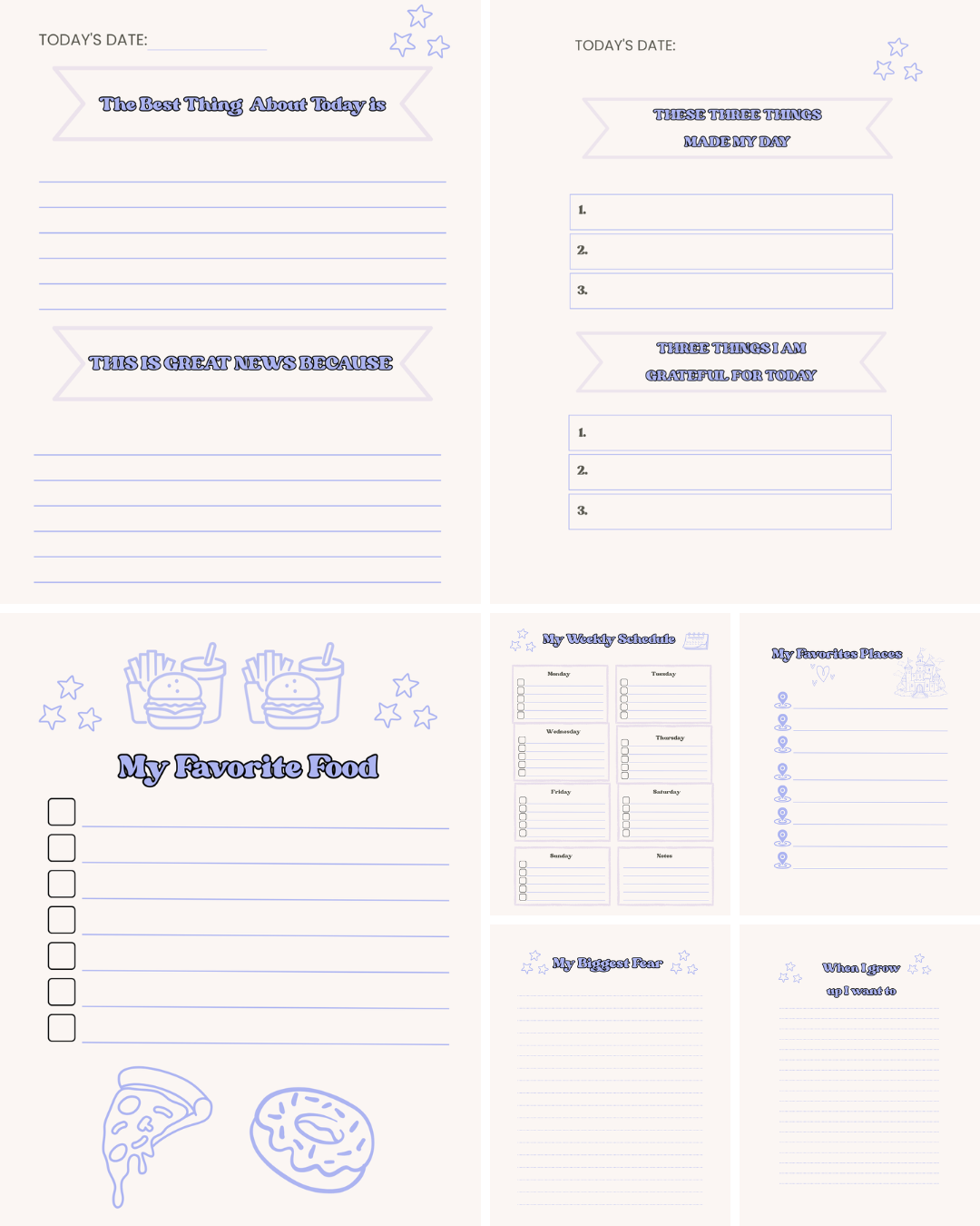 Gratitude Journal for Kids – Printable PDF (A4 & US Letter)